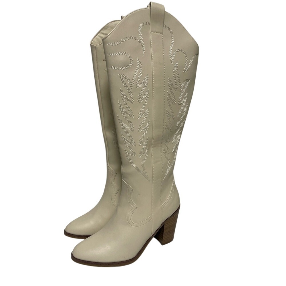 Altar'd State Jewel Cream Western-Style‎ Boots Women's 7
